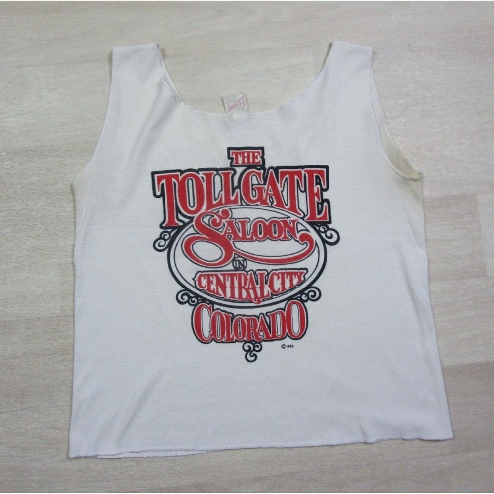 Vintage 1980's Central City, Colorado Bartender Tank Top Toll Gate Saloon Ladies